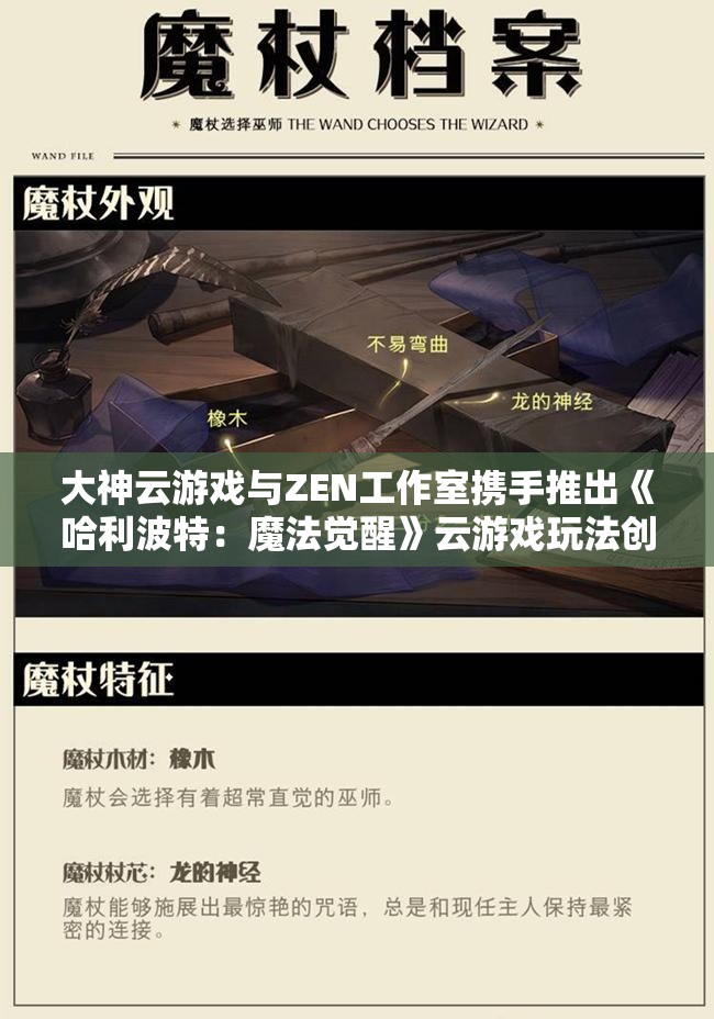 大神云游戏与ZEN工作室携手推出《哈利波特：魔法觉醒》云游戏玩法创新